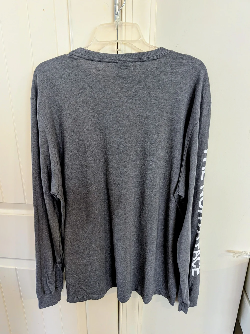 The North Face Men's Long-Sleeve Logo Tee — Charcoal Gray NWT LG